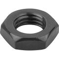 Kipp Hex Nut, M10, Steel, Class 4, Black oxide, 5 mm Ht K0700.210